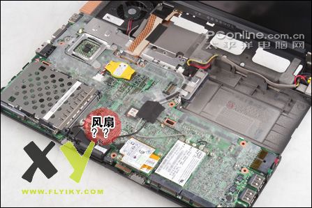 之前测试的ThinkPad X61，腕托下方留了一个空位，但是并没有安装风扇